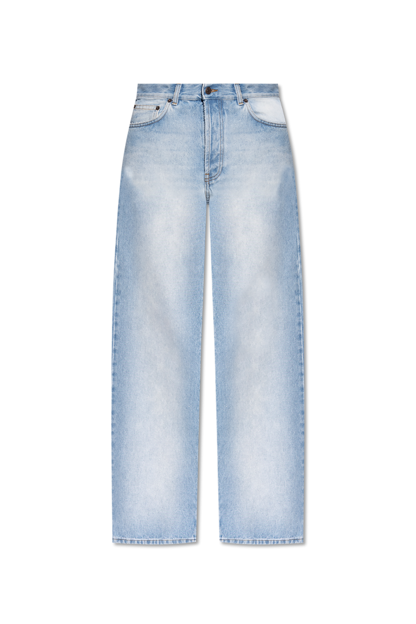 パンツ A GOOD BAD INFLUENCE REPAIRED DENIMPANTS Light blue Jeans with vintage effect Dries Van Noten